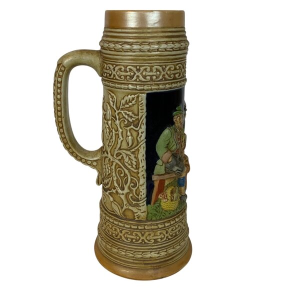 Ceramarte Senior Grande Ceramic Beer Stein CS6 Bavarian Scene Vtg 1977 Brazil - Picture 3 of 8